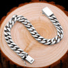 Glossy Chain Link 925 Sterling Silver Biker Bracelet