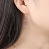 Natural Amethyst 925 Sterling Silver Fashion Drop Earrings