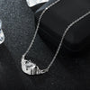 Hands and Crystal Heart Wedding Necklace
