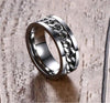 Dutch Braid Inlay Tungsten Carbide Band and Zirconia Titanium Steel Wedding Ring Set