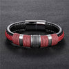 Handmade Braid Rope Genuine Leather & Stainless Steel Buckle Charm Bracelet