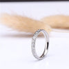 3mm Cubic Zirconia Titanium Eternity Wedding Ring