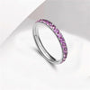 3mm Cubic Zirconia Titanium Eternity Wedding Ring