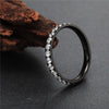 3mm Cubic Zirconia Titanium Eternity Wedding Ring