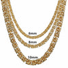 Silver/Gold Stainless Steel Round Byzantine Chain Necklace