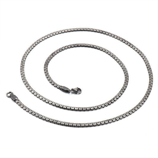 Stainless Steel Retro Long Link Chain Necklace