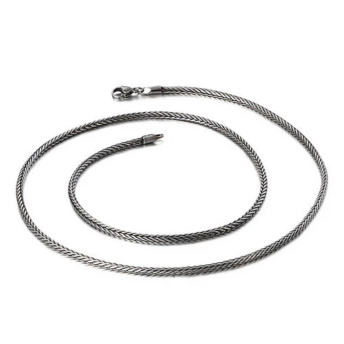 Stainless Steel Black Punk Long Snake Chain Necklace