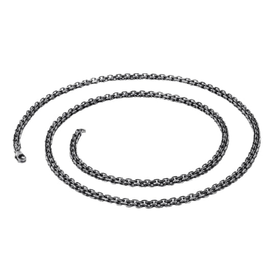 Steel Black Doublelink Chain Necklace