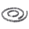 Stainless Steel Retro Bracelet and Necklace Set