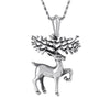 Stainless Steel Vintage Deer Pendant Necklace