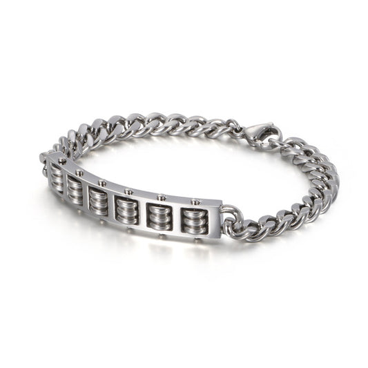 Stainless Steel Silver Snake Link Chain Bracelet