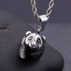 Stainless Steel Vintage 3D Panda Pendant Necklace