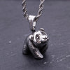 Stainless Steel Vintage 3D Panda Pendant Necklace