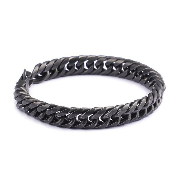 Men’s Stainless Steel Retro Black Bracelet