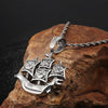 Stainless Steel Sail Boat Twisted Chain Pendant Necklace