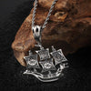 Stainless Steel Sail Boat Twisted Chain Pendant Necklace