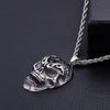 Stainless Steel Gothic 3D Skull Pendant Necklace