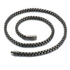 Men’s Stainless Steel Black Vintage Long Necklace