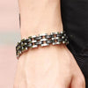 Stainless Steel and Silicone Motorcycle Chain Bracelet