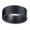 8mm Black Carbon Fiber Tungsten Carbide Wedding Band