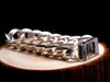 12mm Wide Flower Safe Lock High Polish Chain 925 Sterling Silver Bracelet