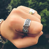 Six Words Mantra Spinner 925 Sterling Silver Vintage Ring