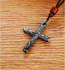 Cracked Cross 925 Sterling Silver Vintage Pendant Necklace
