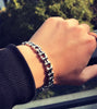 Handmade Highly-Polished Chain Link 925 Sterling Silver Biker Vintage Bracelet