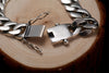 High-Polished Chain Link 925 Sterling Silver Biker Vintage Bracelet