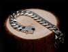High-Polished Chain Link 925 Sterling Silver Biker Vintage Bracelet