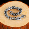 Viking Heavy Chain Link 925 Sterling Silver Biker Vintage Bracelet