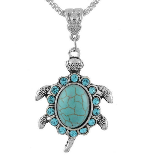 Blue Turtle Pendant Necklace - Innovato Store