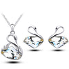 Austrian Crystal Swan Necklace & Earrings Jewelry Set