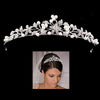 Pearl Crystal Floral Bridal Tiara Crown