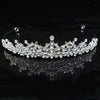 Pearl Crystal Floral Bridal Tiara Crown