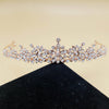 Pearl Crystal Floral Bridal Tiara Crown