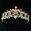 High Crown Tiara with Blue, White or Red Crystals