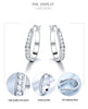 Cubic Zirconia 925 Sterling Silver Clip Earrings