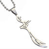 Stainless Steel Silver Islamic Sword Pendant Necklace
