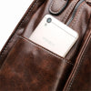 Small Multifunctional Split Leather Vintage School Bag, Travel Backpack & Shoulder Bag