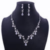 Silver-Plated Rhinestone and Crystal Tiara, Necklace & Earrings Jewelry Set