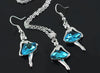 Austrian Crystal Dancing Ballet Girl Necklace & Earrings Jewelry Set