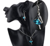 Austrian Crystal Dancing Ballet Girl Necklace & Earrings Jewelry Set