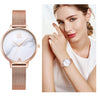 Luxury Women's Quartz Watch, Crystal Necklace & Bracelet Jewelry Set