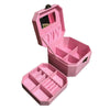 Portable Retro Velvet Double Layer Jewelry Box with Lock