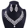 Baroque Crystal, Pearl and Rhinestone Tiara, Necklace & Earrings Jewelry Set