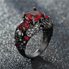 Skull Angel Crystal and Cubic Zirconia Wedding Ring