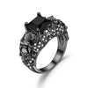 Skull Angel Crystal and Cubic Zirconia Wedding Ring