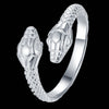 Adjustable Snake 925 Sterling Silver Ring