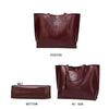 Oil Waxed PU Leather Tassel Large Capacity Handbag & Shoulder Bag